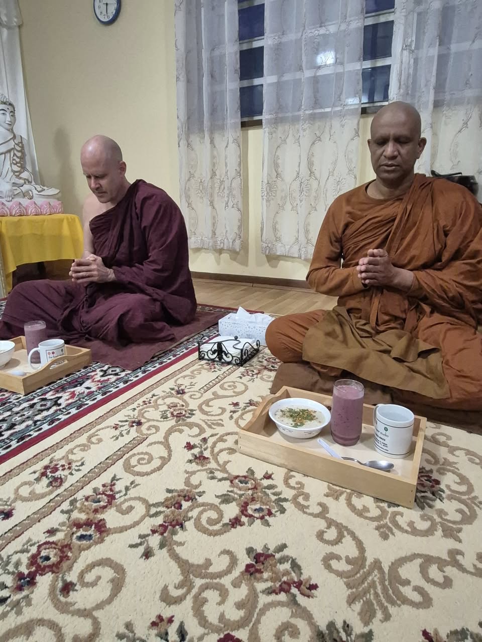 Supporters offering the meal