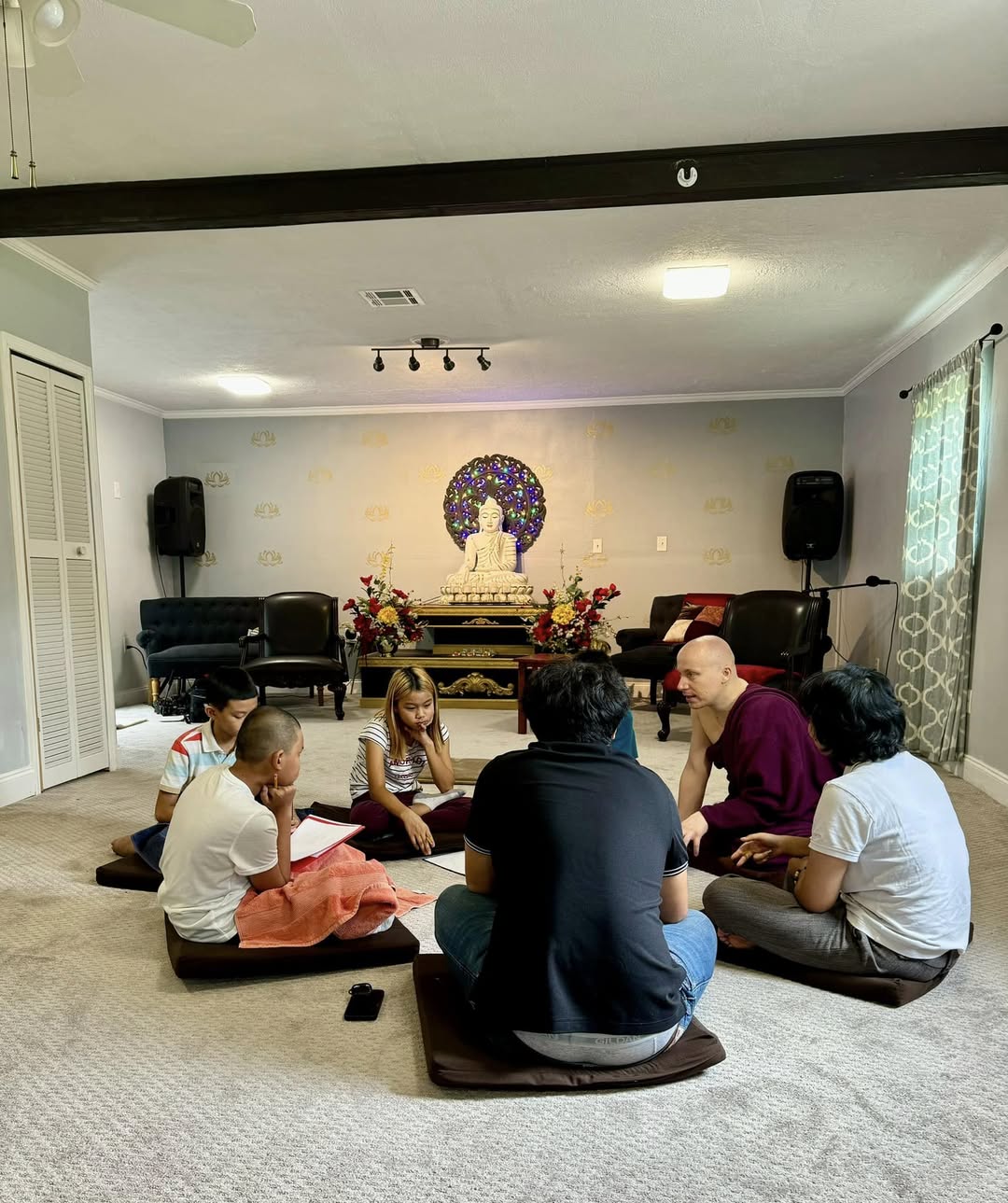 Ashin Sarana teaching children - Sunday School 2