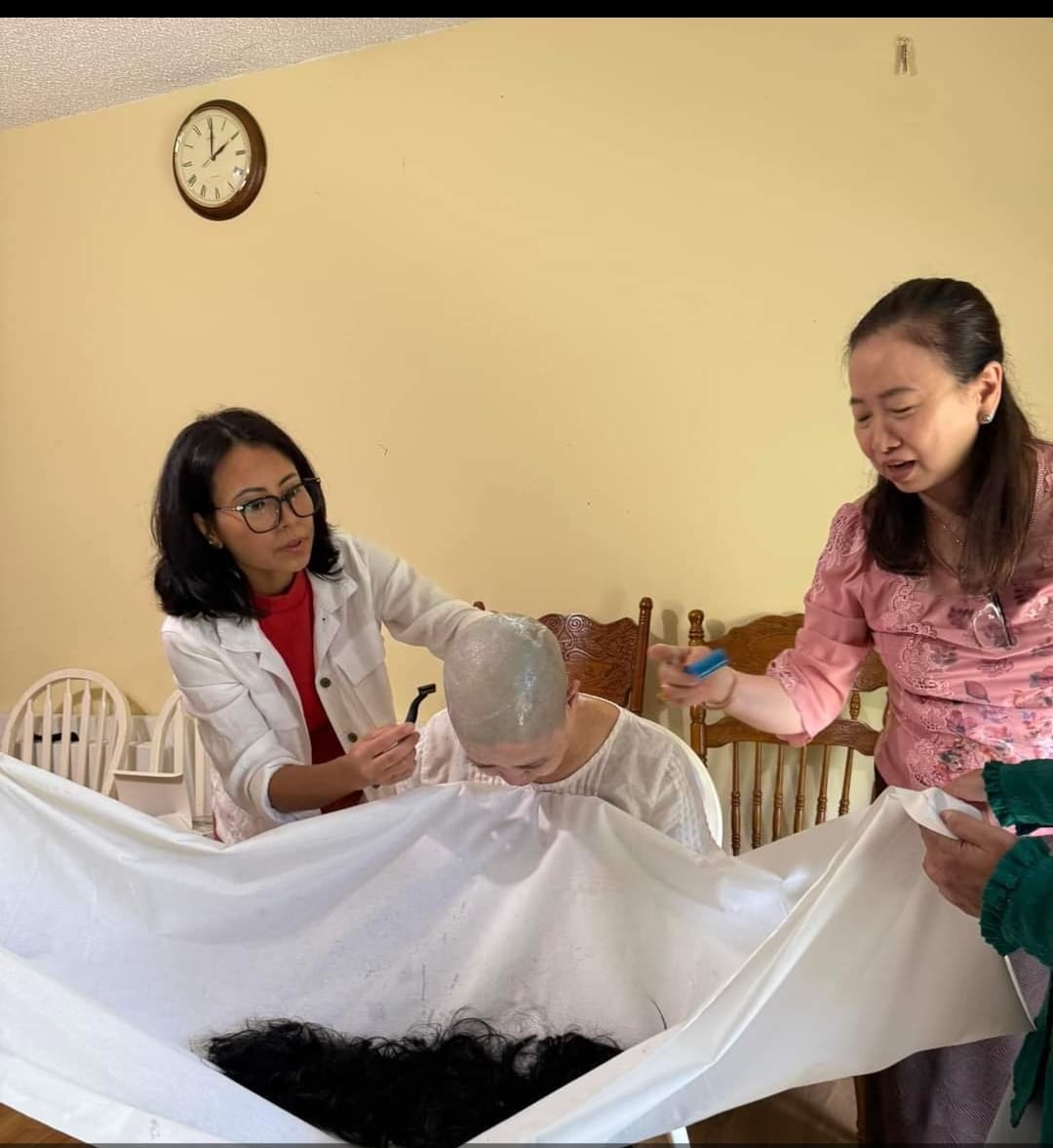 Shaving ceremony begins
